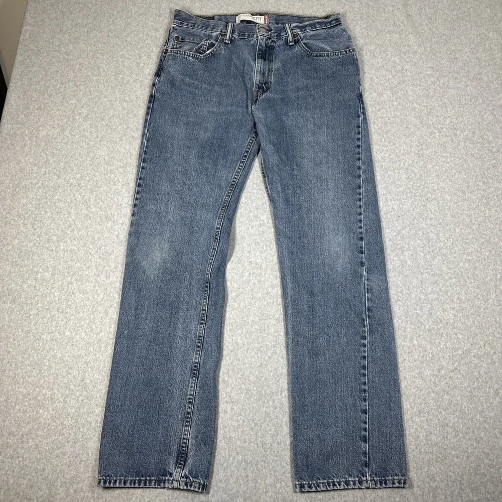 Levis 505 Regular Fit Straight Leg Jeans Y2K Men's 33x34 Medium Wash Denim